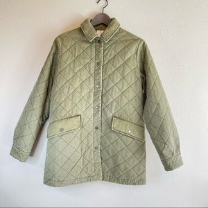 Joie Quilted Utility Parka Women’s Army Green Coat Size Small NWT